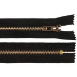 Kovový zip No 5 délka 18 cm (jeansový) - černý/zlatý – Hledejceny.cz