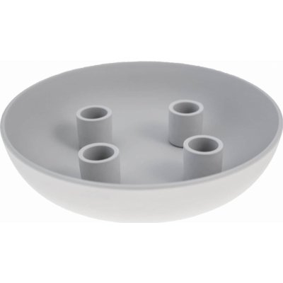 Storefactory Keramický adventní svícen Granholmen, šedá barva, keramika – Zboží Dáma