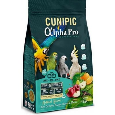 Cunipic Alpha Pro Natural Blend velký papoušek 1 kg – Sleviste.cz