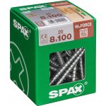 Spax Wirox Vrut do dřeva HI.FORCE, ø 8 × 100 mm, TX40, talířová hlava, 20 ks 4251010801006 – Hledejceny.cz