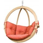 Drewmax MO170 - Křeslo závěsné z masivního smrkového dřeva pr.120cm - Červená – Zboží Dáma