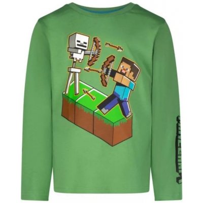 Fashion UK Chlapecké MINECRAFT dlouhý rukáv zelená – Zbozi.Blesk.cz