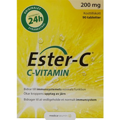 Ester-C Vitamin C 200 mg tablety pro podporu imunity snížení míry únavy a vyčerpání 90 tablet – Hledejceny.cz