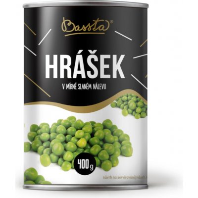 Bassta Hrášek v mírně slaném nálevu 400 g – Zboží Dáma