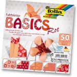 Folia 462/1010 Origami papír Basics 80 g/m2 10 x 10 cm 50 archů červený – Sleviste.cz