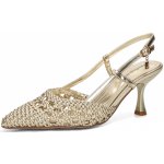 Laura Biagiotti dámské stylové lodičky s otevřenou patou - zlaté – Sleviste.cz