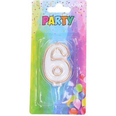 Wiky Dortová svíčka 6 zlatá – Zboží Dáma