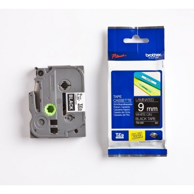 Páska Brother TZE-325, 9mm, černá/bílá, laminovaná, délka 8m – Zboží Živě
