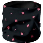 Dětský nákrčník z fleecu Basic Unuo, Černá, Květiny Velikost oblečení: Dětská – Sleviste.cz