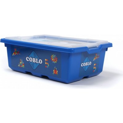 COBLO - Magnetická stavebnice 200 dílů - Školní box s kartičkami
