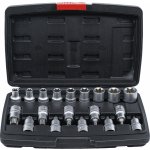 BGS Diy BGS 95100, Sada nástrčných bitů / gola sada | vnitřní šestihran 12,5 mm (1/2") | T-profil (pro Torx) / E-profil | 19dílná – Zboží Dáma