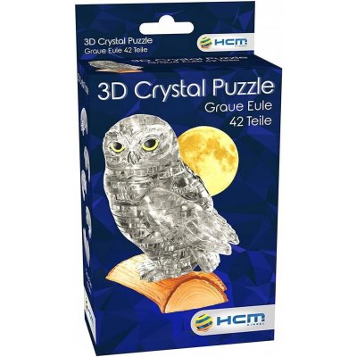 HCM KINZEL 3D Crystal puzzle Sova šedá 42 ks – Zbozi.Blesk.cz