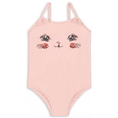 Konges Slojd Dívčí jednodílné plavky KITTY POWDER PINK – Sleviste.cz