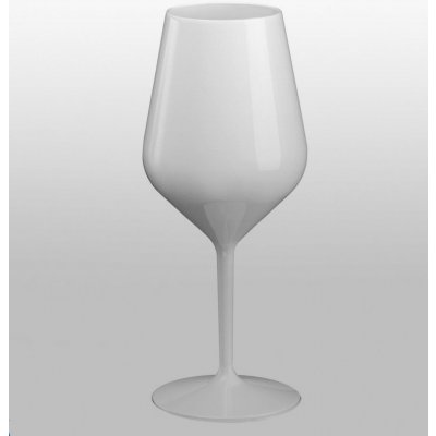 Gold Plast Plastová nerozbitná bílá sklenice na víno a koktejly 470 ml – Zboží Mobilmania