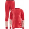 Set CRAFT Baselayer JR 1905355 481704 červená s růžovou