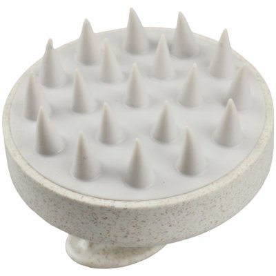 Hairway Organica Silicone Head Massage Brush silikonový masážní kartáč na pokožku hlavy béžový – Zboží Dáma