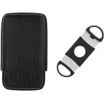 Vpkcz pouzdro na 3 doutníky Etue s ořezávačem černé 14,5 cm – Zboží Mobilmania