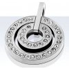 Přívěsky Šperky eshop Přívěsek z chirurgické oceli malý a velký kruh se zirkony AA07.26