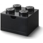 LEGO® stolový box 4 se zásuvkou 15,8 x 15,8 x 11,3 cm černá – Sleviste.cz