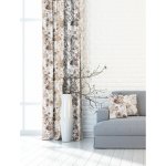 Závěs dekorační nebo látka, New York Akvarel větvičky, béžovo šedé, 150 cm 150 cm – Sleviste.cz