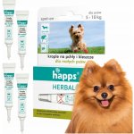 HAPPS Bylinné kapky proti blechám a klíšťatům pro malé psy 5-10 kg – Sleviste.cz