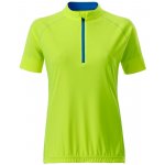 James & Nicholson s krátkým zipem JN513 Jasně žlutá/jasně modrá dámský – Zboží Dáma