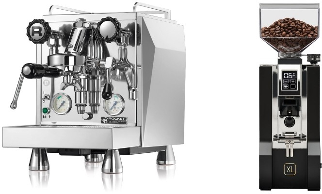 Set Rocket Espresso Giotto Cronometro V + Eureka Mignon XL