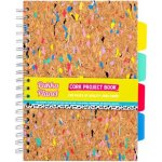 PUKKA PAD Spirálový sešit "Planet Cork Project Book" korek B5 linkovaný 200 listů – Zboží Mobilmania