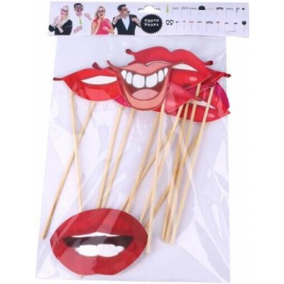 Rekvizity do fotokoutku - Rty 12 ks – Sleviste.cz