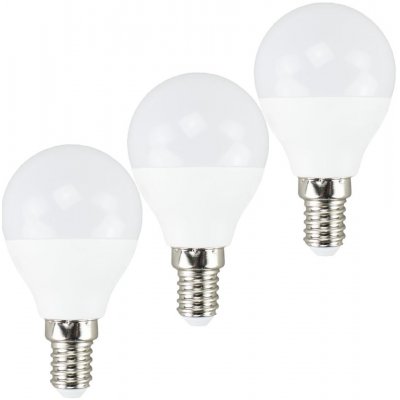 Solight žárovka LED E14 6W miniGLOBE teplá bílá ECOLUX WZ433-3 3ks