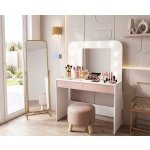 Trs-Spain Aldo Hollywod toaletní stolek s osvětlením antique pink – Zboží Mobilmania