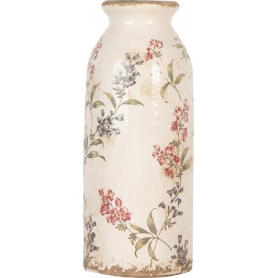 Keramická váza s kytičkami Tilda – 8x20 cm – Zboží Dáma