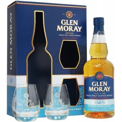 Glen Moray PEATED 40% 0,7 l (dárkové balení 2 sklenice) – Hledejceny.cz