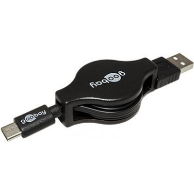 Goobay 11.92.9029 USB 2.0 USB A(M) - USB C(M), svinovací, 1m, černý – Zbozi.Blesk.cz