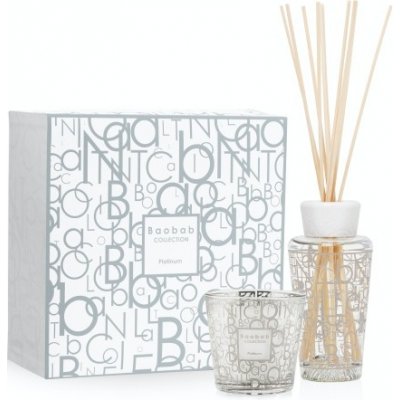 Baobab Collection Luxusní sada Baobab My First Platinum diufzér 250 ml + svíčka 190 g + tyčinky – Hledejceny.cz