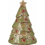 IB LAURSEN Keramický svícen Christmas Tree, zelená barva, keramika – Zboží Dáma