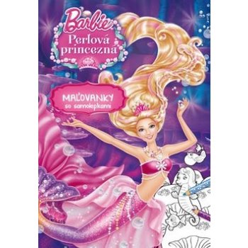 Mattel: Barbie Perlová princezna Omalovánky se samolepkami Kniha
