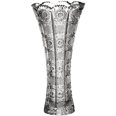 Bohemia Crystal Crystal Broušená skleněná váza z křišťálu Bohemia Crystal X 80452/255 mm. Bohatý brus Klasik. – Hledejceny.cz