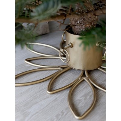 Bronzový antik kovový stojan na vánoční stromek Christmas Tree - Ø 50*11 cm – Zboží Dáma