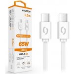 Aligator DATKP59 POWER 65W, USB-C/USB-C 3A, 2,5m, bílý – Sleviste.cz