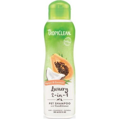 Tropiclean 2 v 1 šampon s kondicionérem papája a kokos 355 ml