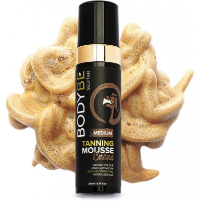 Bodybe Samoopalující tónovací pěna korigující barvu Medium Cacao 200 ml – Zboží Mobilmania