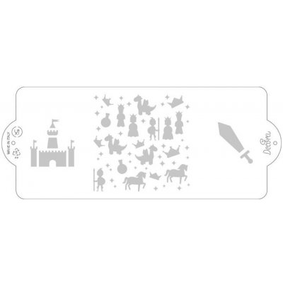 Stencil šablona na dort 10x25cm rytíř - Decora – Zboží Mobilmania