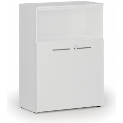 Primo Kombinovaná kancelářská skříň WHITE, 1087 x 800 x 420 mm, bílá – Zboží Dáma
