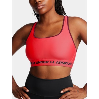 Under Armour Crossback Mid Bra-RED Červená – Zboží Dáma