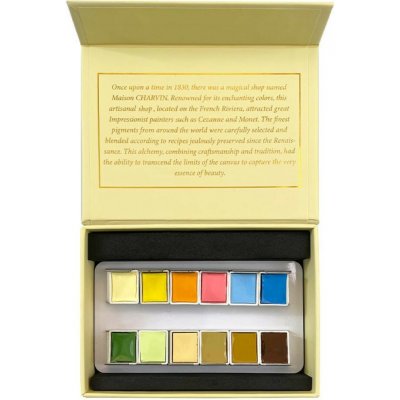 Charvin Paris Akvarelové barvy Extra Fine 12 ks Krémový box – Hledejceny.cz