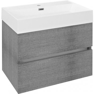 SAPHO ODETTA umyvadlová skříňka 67x50x43,5cm, dub stříbrný – Sleviste.cz