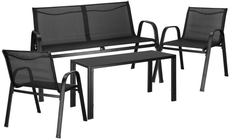 Set zahradního nábytku SPRINGOS VALENTE GF0106 černý