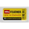 Holící strojek příslušenství Feather New Hi-Stainless žiletky 10 ks