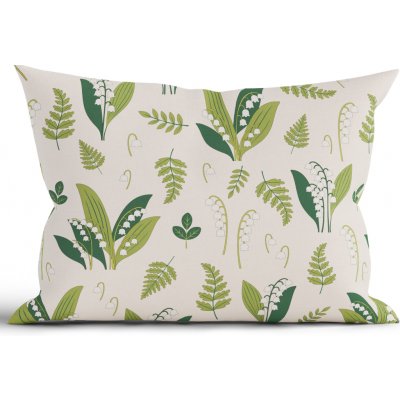 MKLuzkoviny.cz Bavlna Renforcé Konvalinky přírodní 50 x 70 cm – Hledejceny.cz